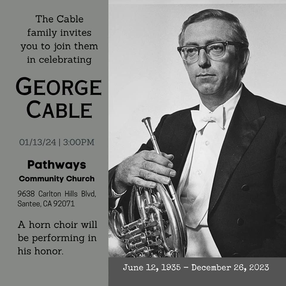 Celebration for George Cable poster